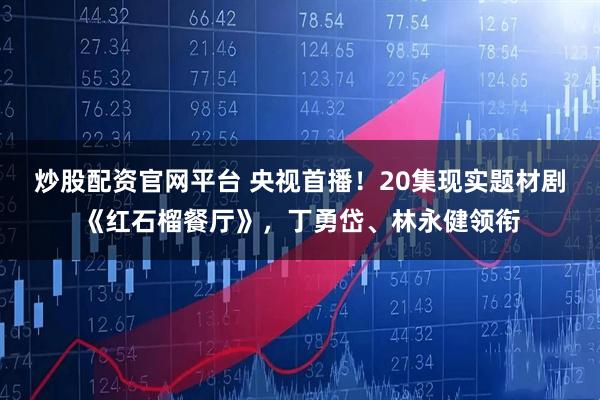 炒股配资官网平台 央视首播！20集现实题材剧《红石榴餐厅》，丁勇岱、林永健领衔